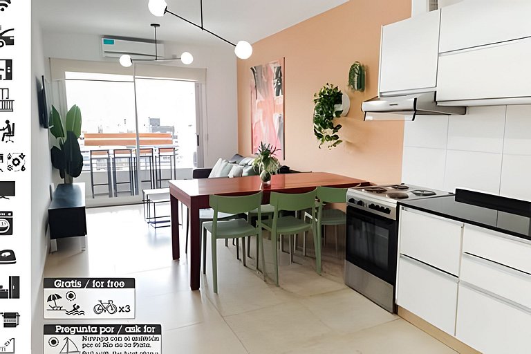 Cálido Depto. en palermo, piscina y cochera