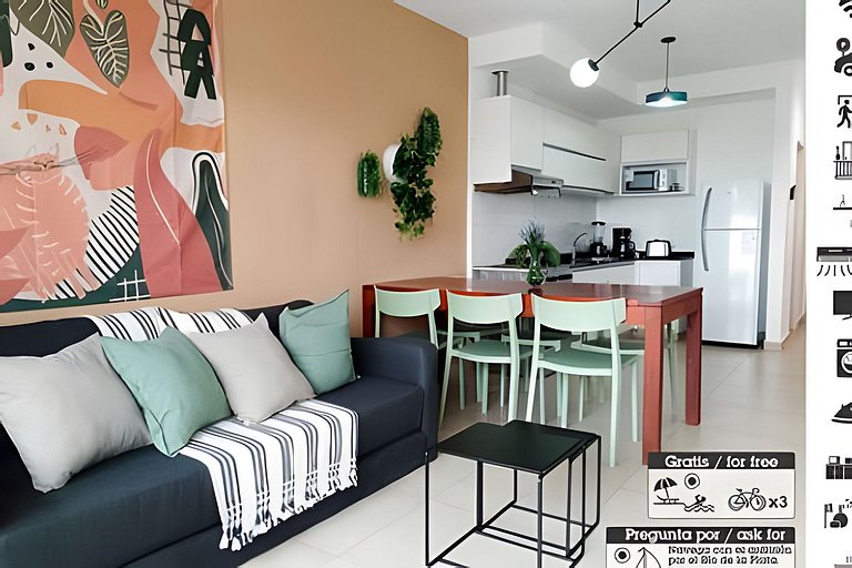 Cálido Depto. en palermo, piscina y cochera