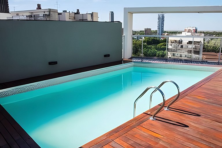 Estilo viajero en Palermo, con cochera y piscina