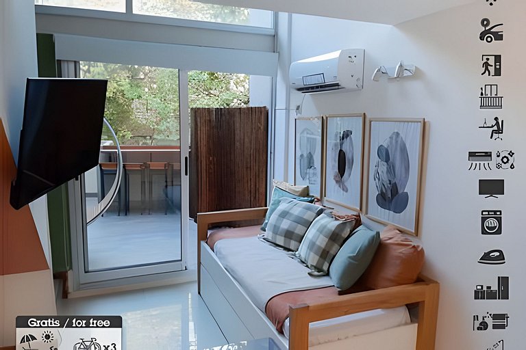 Luminoso loft con parrilla cochera y gran diseño