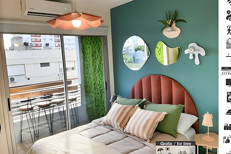 Estilo y confort con piscina y bicis en Palermo