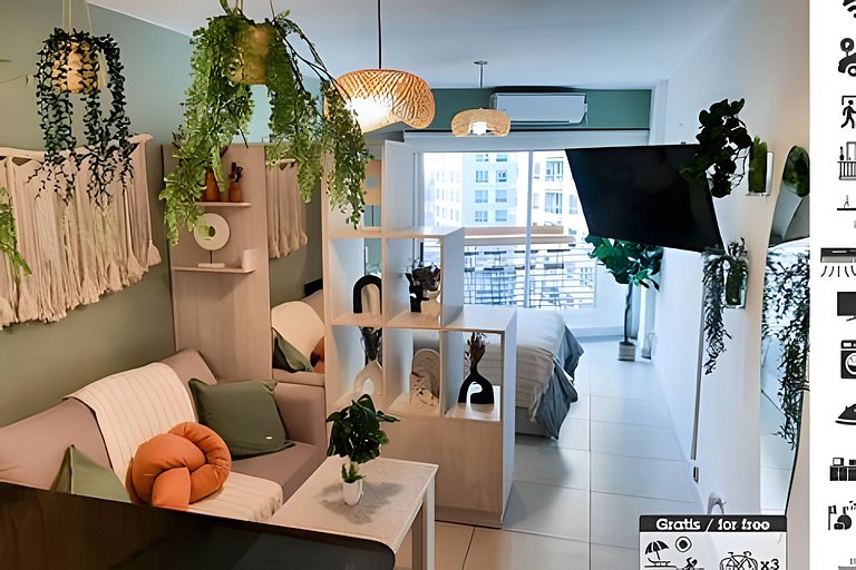 Boho nórdico con piscina, cochera y vista Palermo