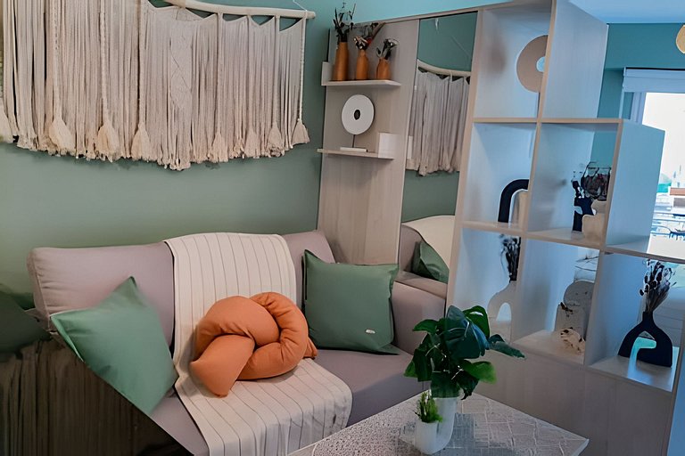 Boho nórdico con piscina, cochera y vista Palermo