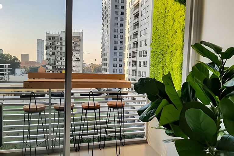 Boho nórdico con piscina, cochera y vista Palermo