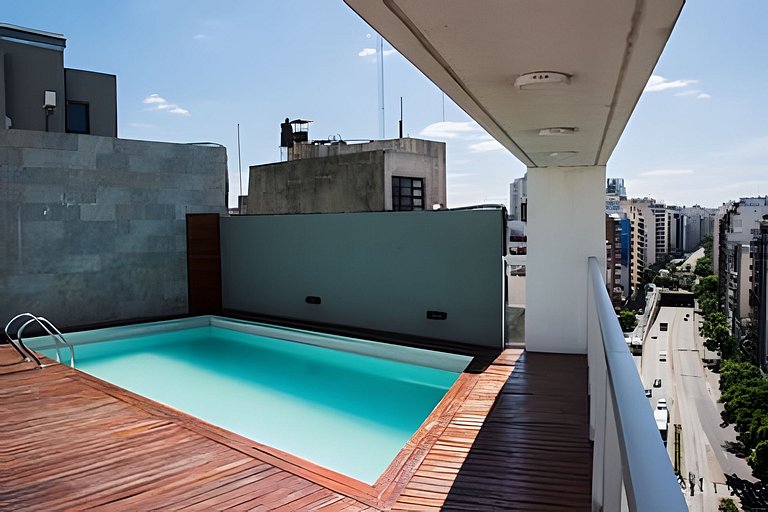 Boho nórdico con piscina, cochera y vista Palermo