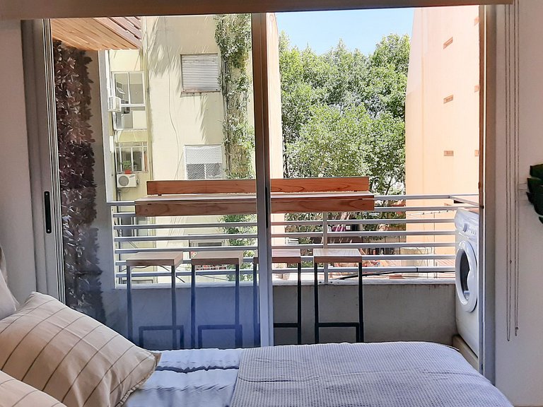 Studio boho-nórdico con piscina en Palermo