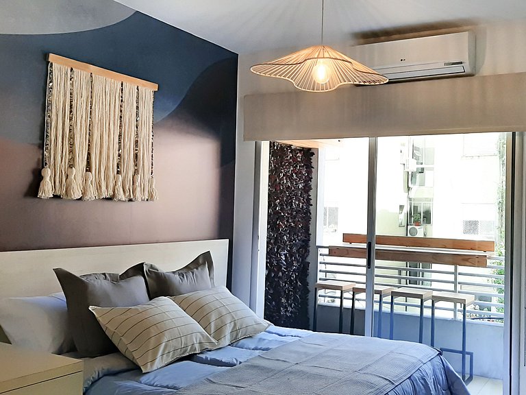 Studio boho-nórdico con piscina en Palermo