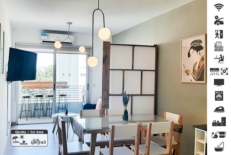 Diseño zen en altura con piscina y cochera