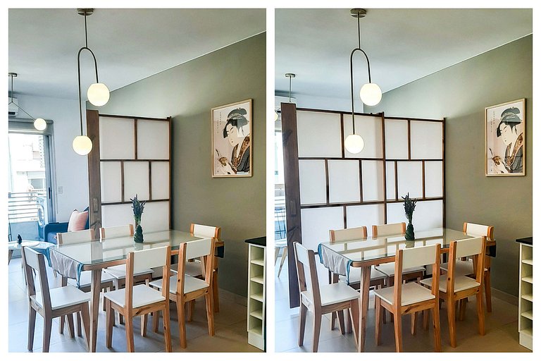 Diseño zen en altura con piscina y cochera