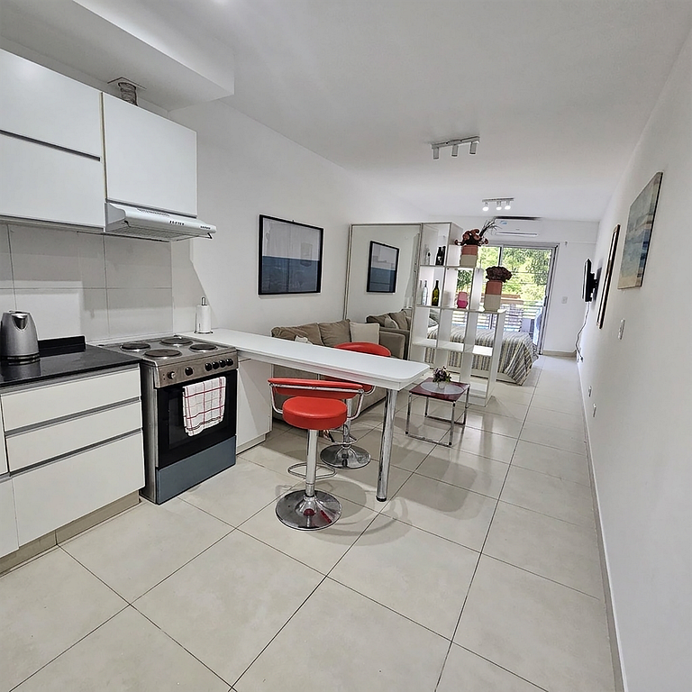 Palermo · Estudio con piscina y bicicletas