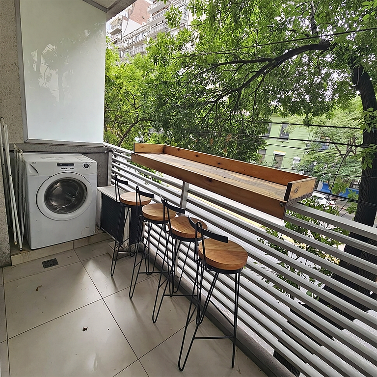 Palermo · Estudio con piscina y bicicletas